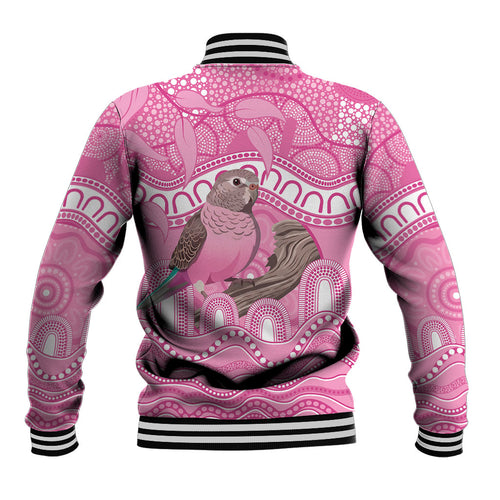 Indigenous Australia Bourkie Baseball Jacket Aussie Bourke's Parrot Aboriginal Art