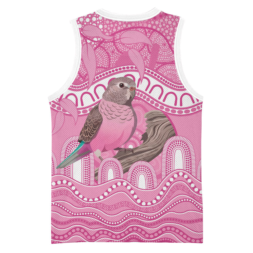 Indigenous Australia Bourkie Basketball Jersey Aussie Bourke's Parrot Aboriginal Art