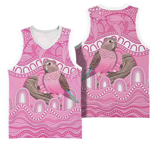 Indigenous Australia Bourkie Basketball Jersey Aussie Bourke's Parrot Aboriginal Art