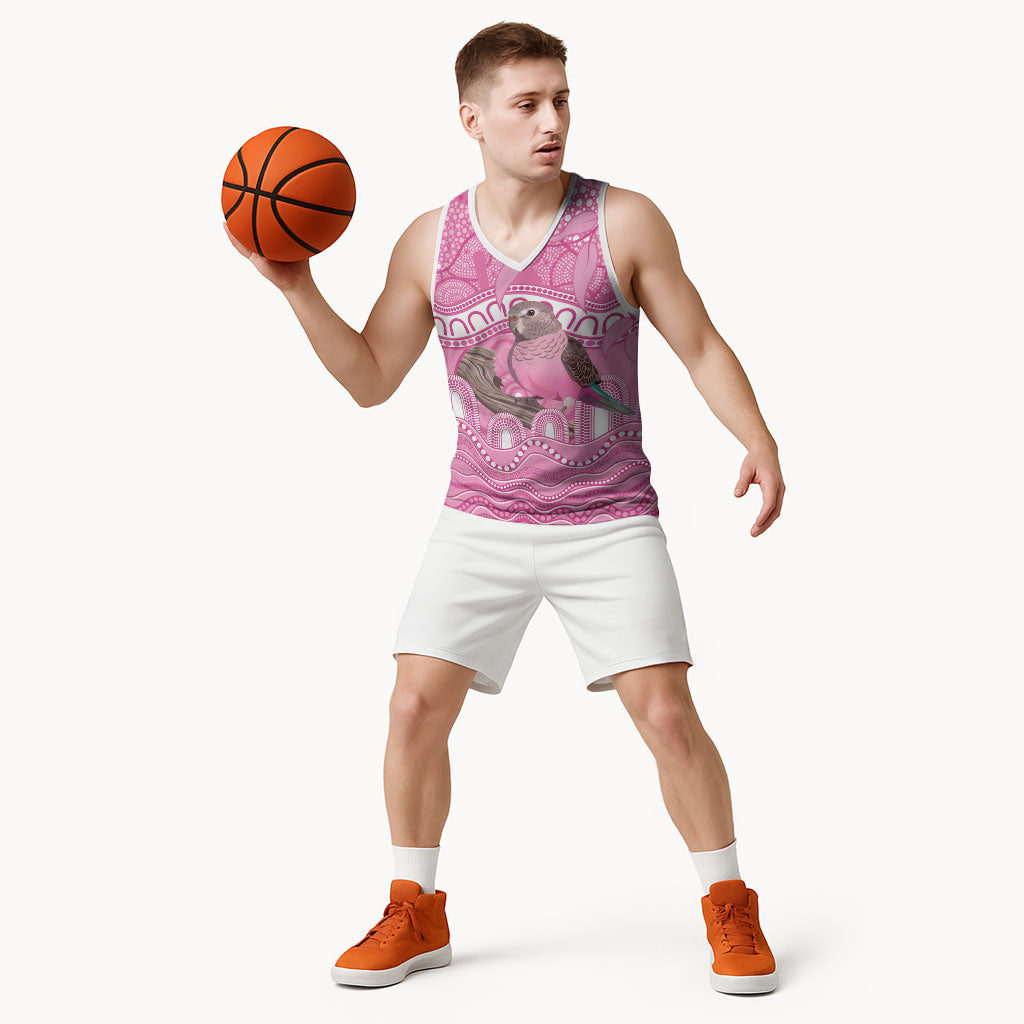 Indigenous Australia Bourkie Basketball Jersey Aussie Bourke's Parrot Aboriginal Art