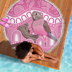 Indigenous Australia Bourkie Beach Blanket Aussie Bourke's Parrot Aboriginal Art