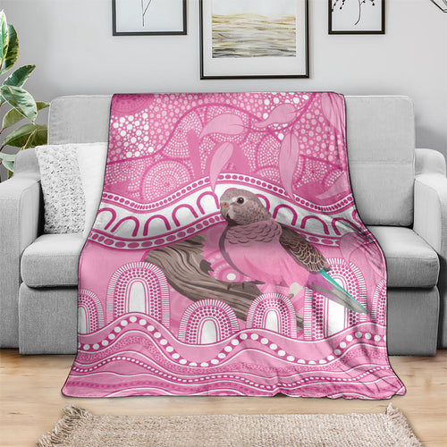 Indigenous Australia Bourkie Blanket Aussie Bourke's Parrot Aboriginal Art