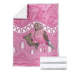 Indigenous Australia Bourkie Blanket Aussie Bourke's Parrot Aboriginal Art
