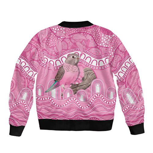 Indigenous Australia Bourkie Bomber Jacket Aussie Bourke's Parrot Aboriginal Art