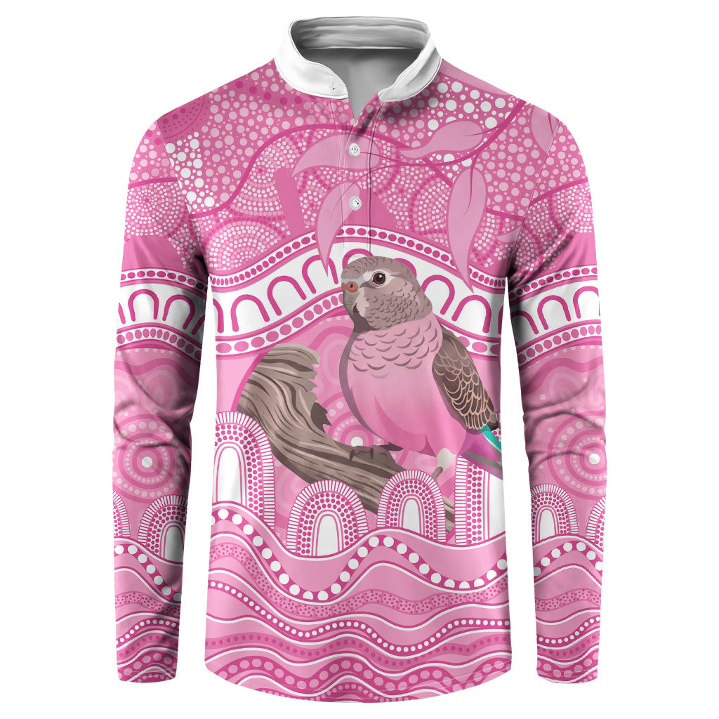 Indigenous Australia Bourkie Button Sweatshirt Aussie Bourke's Parrot Aboriginal Art