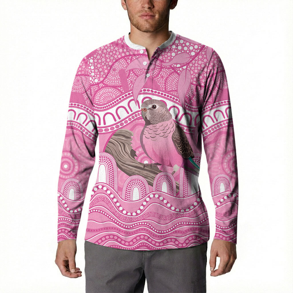 Indigenous Australia Bourkie Button Sweatshirt Aussie Bourke's Parrot Aboriginal Art