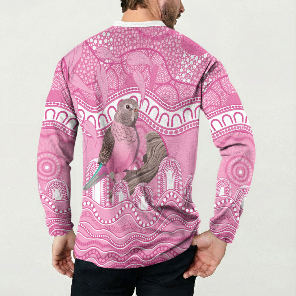 Indigenous Australia Bourkie Button Sweatshirt Aussie Bourke's Parrot Aboriginal Art