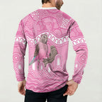 Indigenous Australia Bourkie Button Sweatshirt Aussie Bourke's Parrot Aboriginal Art