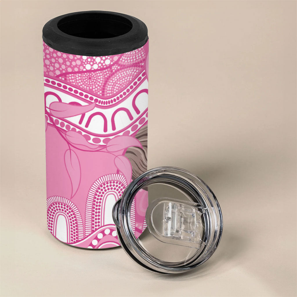 Indigenous Australia Bourkie 4 in 1 Can Cooler Tumbler Aussie Bourke's Parrot Aboriginal Art