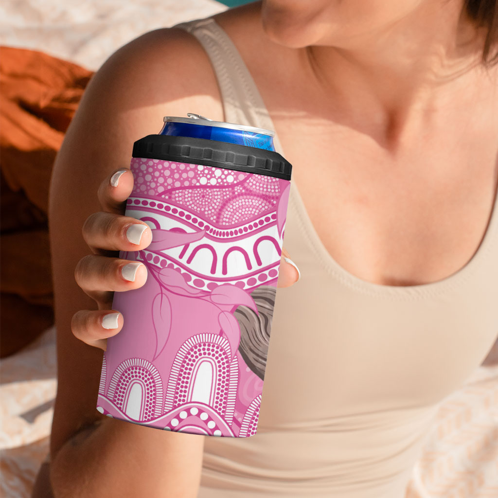 Indigenous Australia Bourkie 4 in 1 Can Cooler Tumbler Aussie Bourke's Parrot Aboriginal Art