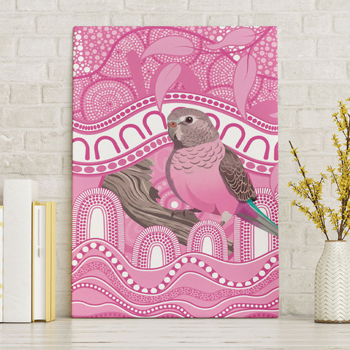 Indigenous Australia Bourkie Canvas Wall Art Aussie Bourke's Parrot Aboriginal Art
