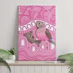 Indigenous Australia Bourkie Canvas Wall Art Aussie Bourke's Parrot Aboriginal Art