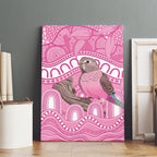Indigenous Australia Bourkie Canvas Wall Art Aussie Bourke's Parrot Aboriginal Art