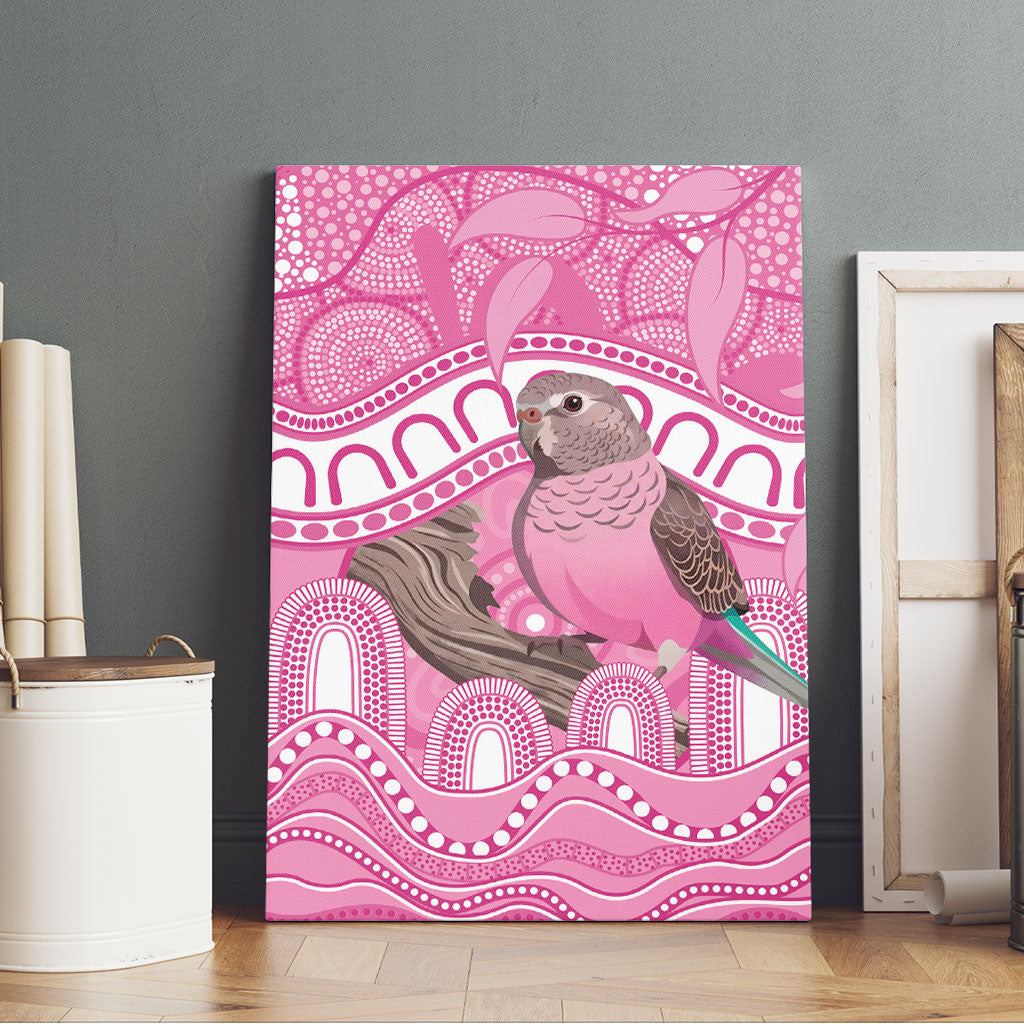Indigenous Australia Bourkie Canvas Wall Art Aussie Bourke's Parrot Aboriginal Art