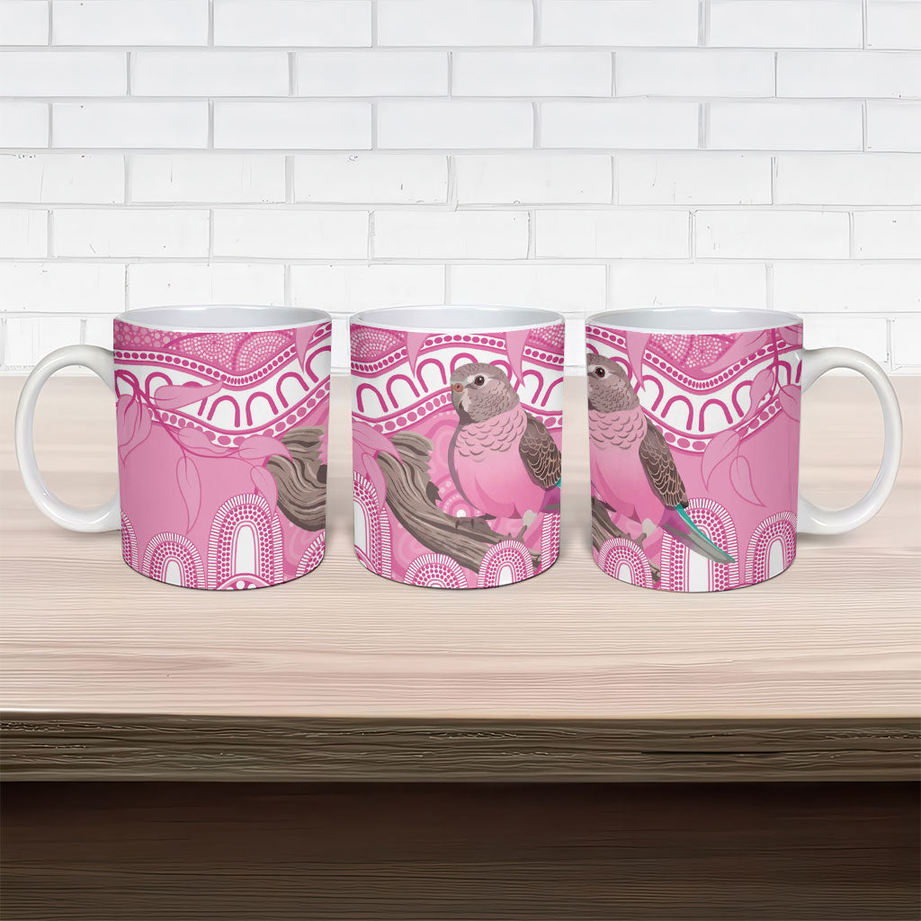 Indigenous Australia Bourkie Ceramic Mug Aussie Bourke's Parrot Aboriginal Art