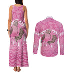 Indigenous Australia Bourkie Couples Matching Tank Maxi Dress and Long Sleeve Button Shirt Aussie Bourke's Parrot Aboriginal Art