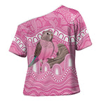 Indigenous Australia Bourkie Cross Shoulder Shirt Aussie Bourke's Parrot Aboriginal Art