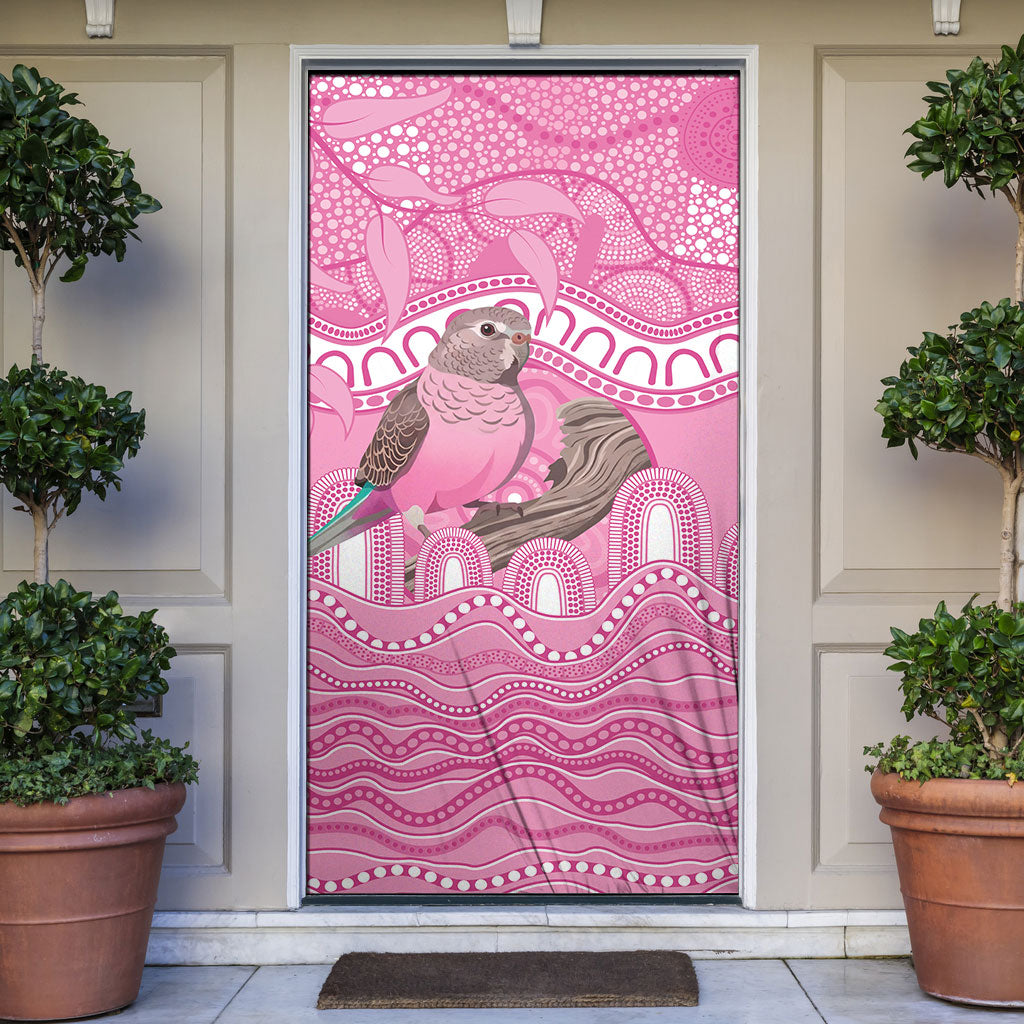 Indigenous Australia Bourkie Door Cover Aussie Bourke's Parrot Aboriginal Art