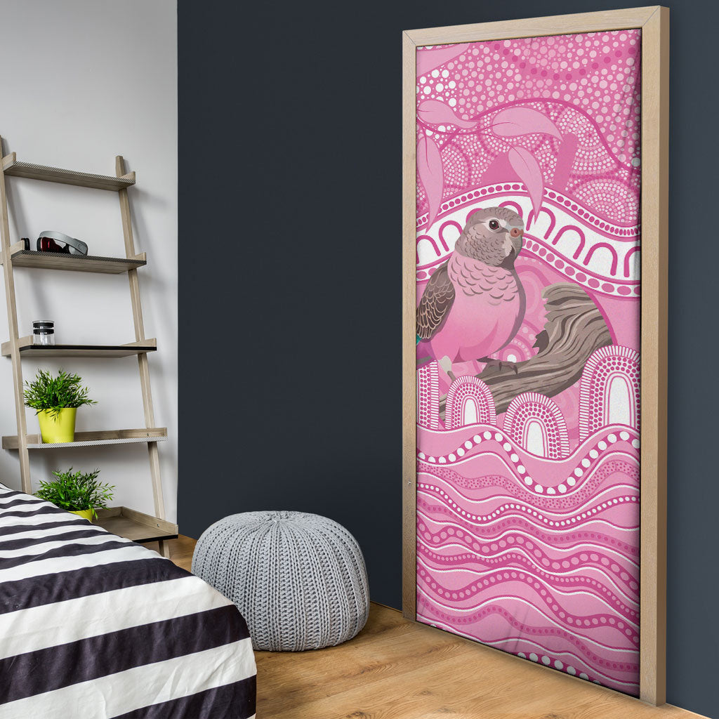 Indigenous Australia Bourkie Door Cover Aussie Bourke's Parrot Aboriginal Art