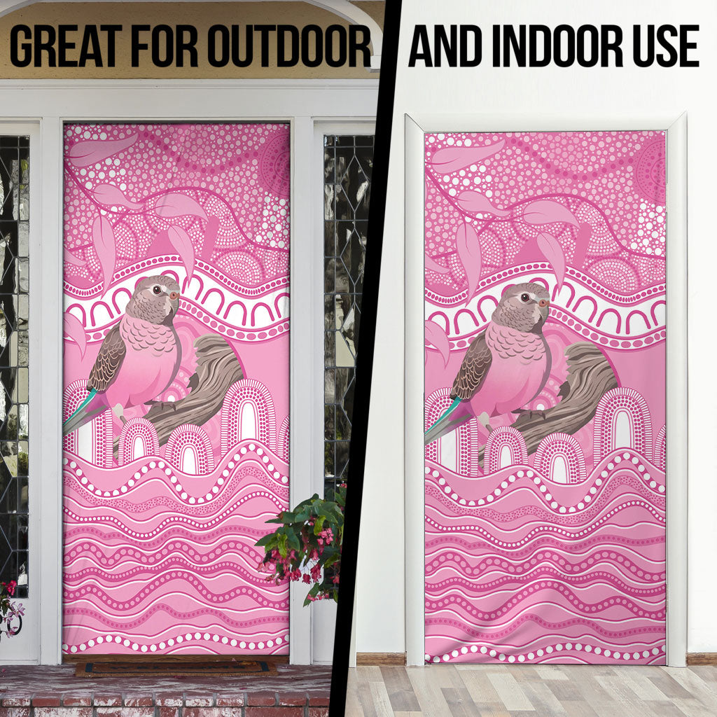Indigenous Australia Bourkie Door Cover Aussie Bourke's Parrot Aboriginal Art