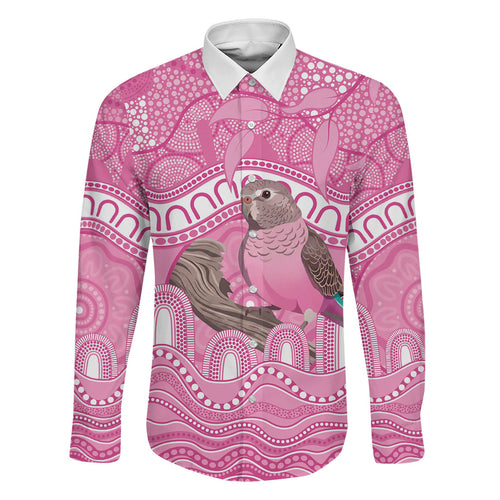 Indigenous Australia Bourkie Family Matching Long Sleeve Bodycon Dress and Hawaiian Shirt Aussie Bourke's Parrot Aboriginal Art