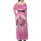 Indigenous Australia Bourkie Family Matching Off Shoulder Maxi Dress and Hawaiian Shirt Aussie Bourke's Parrot Aboriginal Art