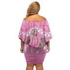 Indigenous Australia Bourkie Family Matching Off Shoulder Short Dress and Hawaiian Shirt Aussie Bourke's Parrot Aboriginal Art