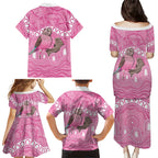 Indigenous Australia Bourkie Family Matching Puletasi and Hawaiian Shirt Aussie Bourke's Parrot Aboriginal Art
