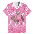Indigenous Australia Bourkie Family Matching Puletasi and Hawaiian Shirt Aussie Bourke's Parrot Aboriginal Art