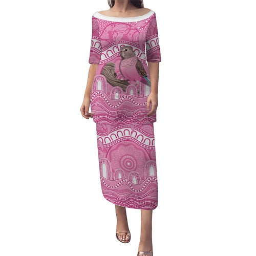 Indigenous Australia Bourkie Family Matching Puletasi and Hawaiian Shirt Aussie Bourke's Parrot Aboriginal Art