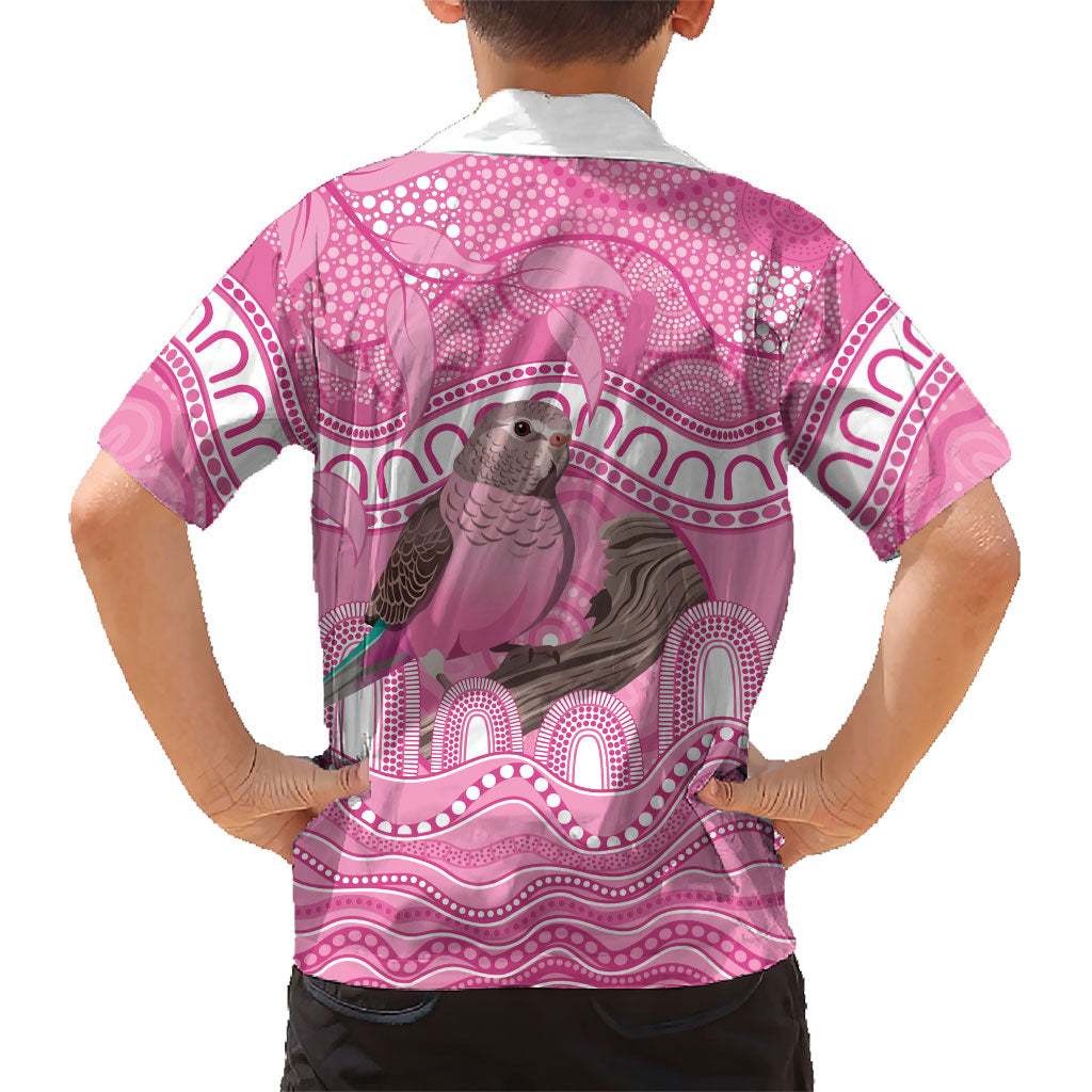 Indigenous Australia Bourkie Family Matching Short Sleeve Bodycon Dress and Hawaiian Shirt Aussie Bourke's Parrot Aboriginal Art