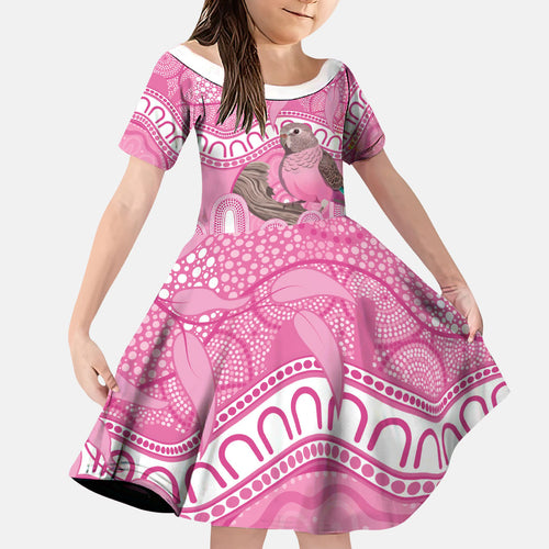 Indigenous Australia Bourkie Family Matching Tank Maxi Dress and Hawaiian Shirt Aussie Bourke's Parrot Aboriginal Art