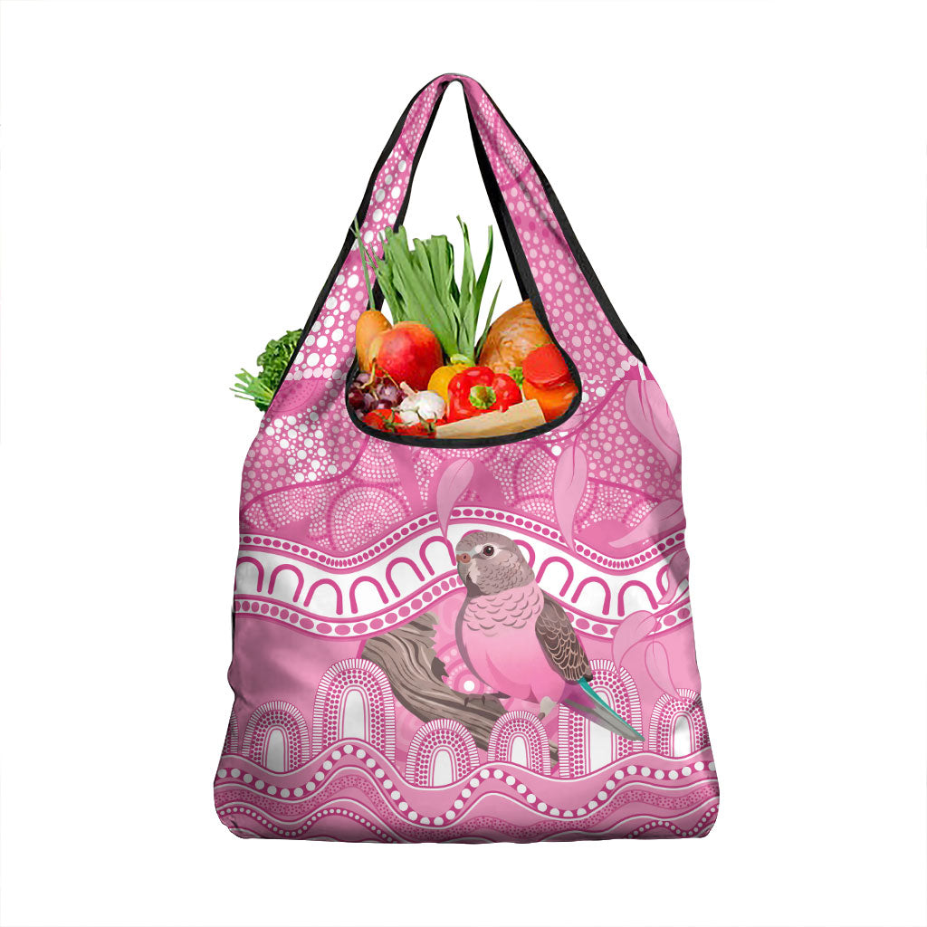 Indigenous Australia Bourkie Grocery Bag Aussie Bourke's Parrot Aboriginal Art