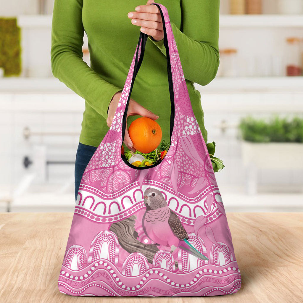 Indigenous Australia Bourkie Grocery Bag Aussie Bourke's Parrot Aboriginal Art