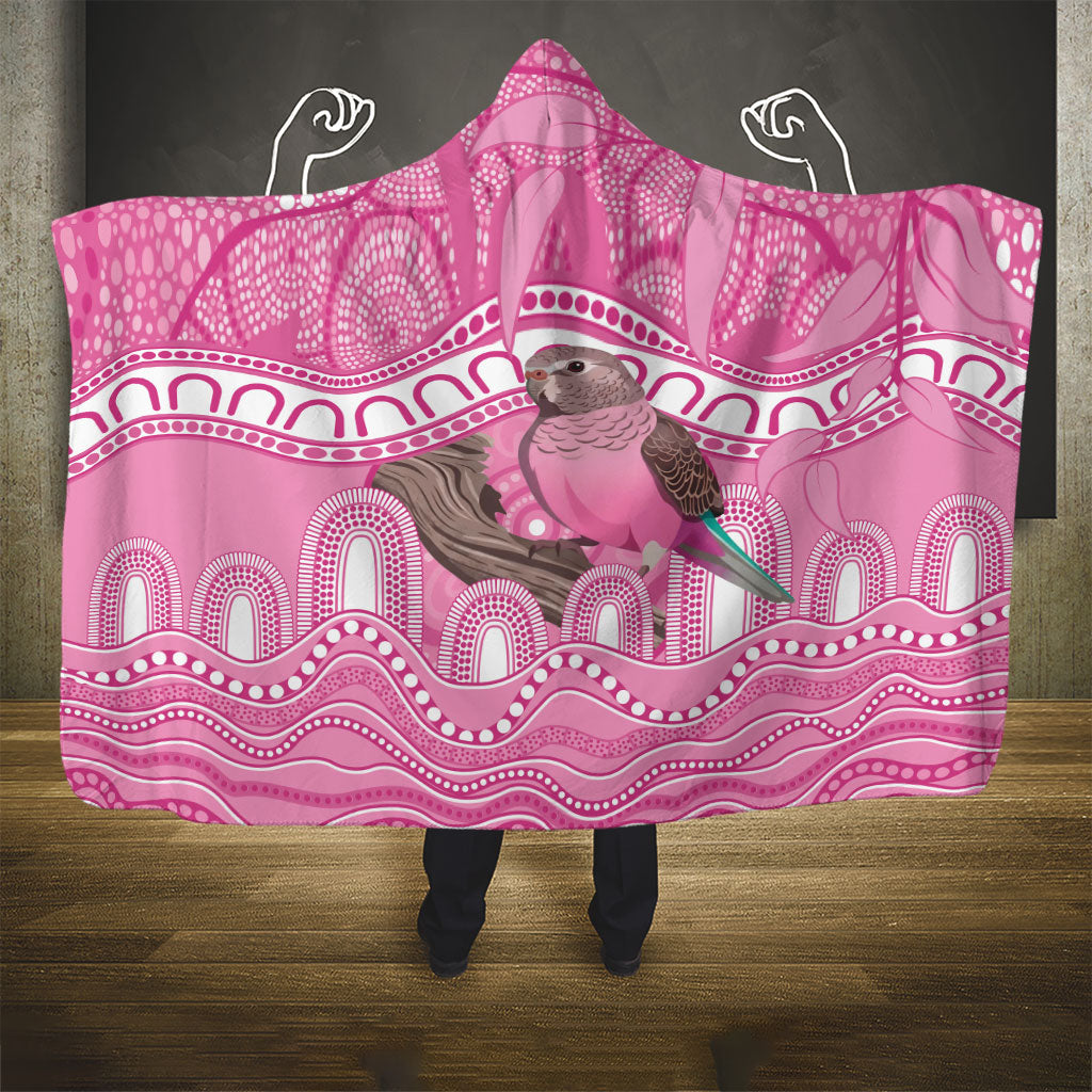 Indigenous Australia Bourkie Hooded Blanket Aussie Bourke's Parrot Aboriginal Art