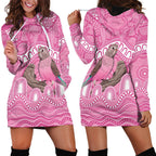 Indigenous Australia Bourkie Hoodie Dress Aussie Bourke's Parrot Aboriginal Art