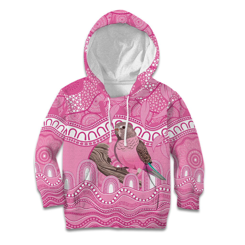 Indigenous Australia Bourkie Kid Hoodie Aussie Bourke's Parrot Aboriginal Art
