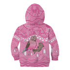 Indigenous Australia Bourkie Kid Hoodie Aussie Bourke's Parrot Aboriginal Art