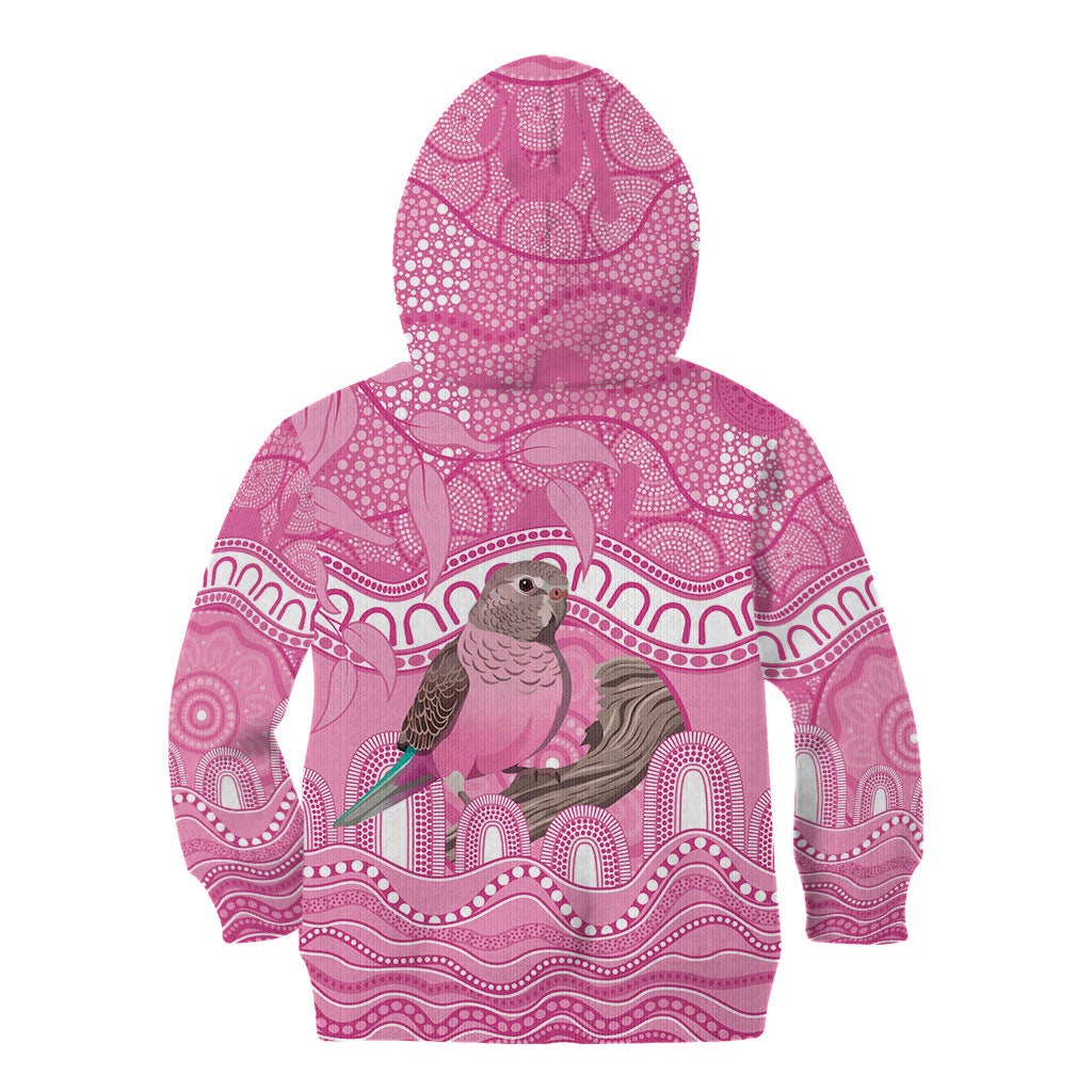 Indigenous Australia Bourkie Kid Hoodie Aussie Bourke's Parrot Aboriginal Art