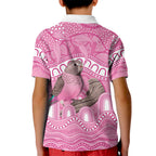 Indigenous Australia Bourkie Kid Polo Shirt Aussie Bourke's Parrot Aboriginal Art