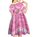 Indigenous Australia Bourkie Kid Short Sleeve Dress Aussie Bourke's Parrot Aboriginal Art