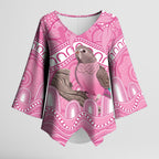 Indigenous Australia Bourkie Kimono Sleeve Blouse Aussie Bourke's Parrot Aboriginal Art