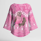Indigenous Australia Bourkie Kimono Sleeve Blouse Aussie Bourke's Parrot Aboriginal Art