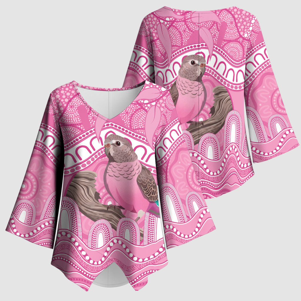 Indigenous Australia Bourkie Kimono Sleeve Blouse Aussie Bourke's Parrot Aboriginal Art