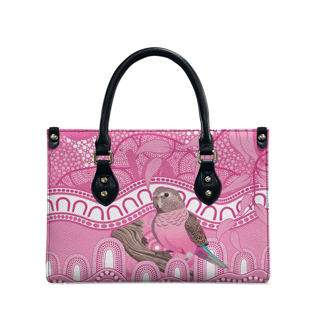 Indigenous Australia Bourkie Leather Bag Aussie Bourke's Parrot Aboriginal Art