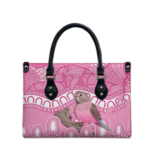 Indigenous Australia Bourkie Leather Bag Aussie Bourke's Parrot Aboriginal Art