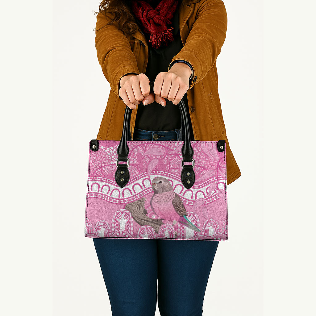Indigenous Australia Bourkie Leather Bag Aussie Bourke's Parrot Aboriginal Art