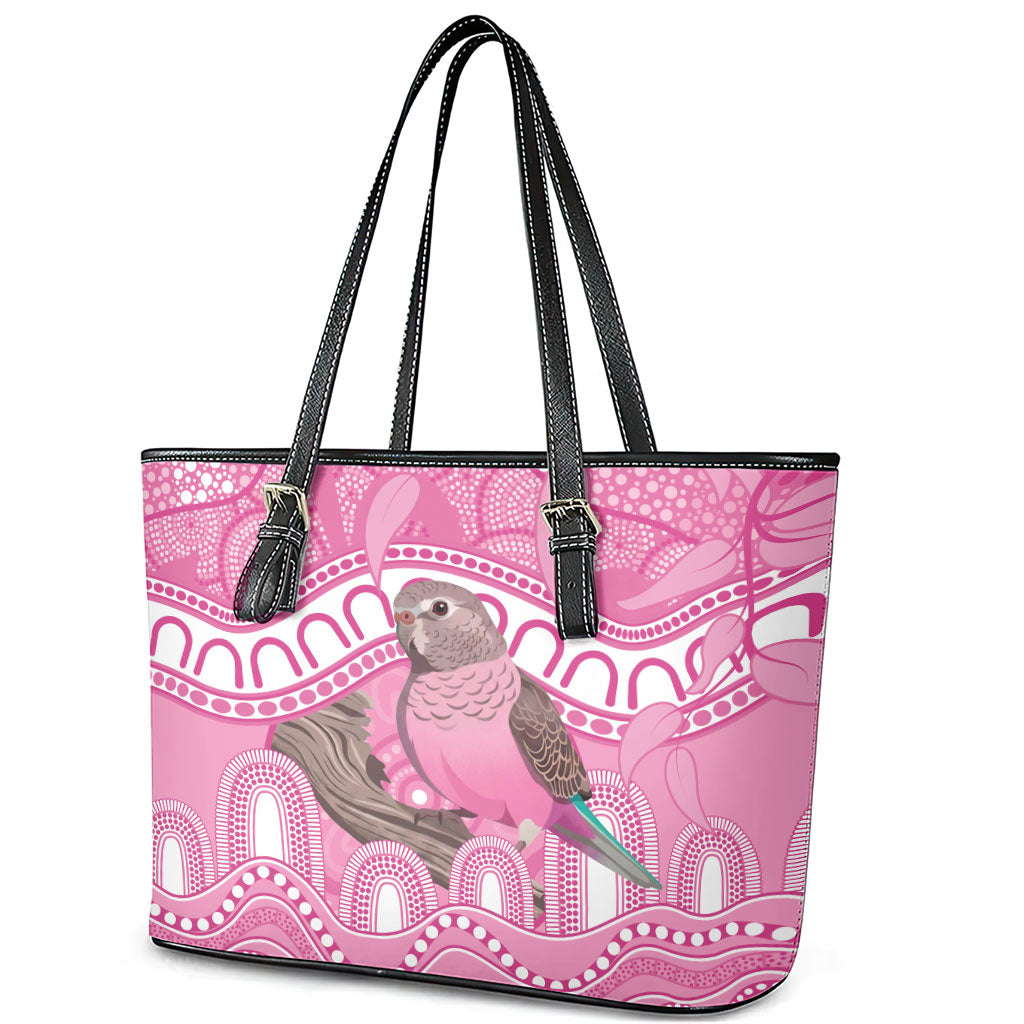 Indigenous Australia Bourkie Leather Tote Bag Aussie Bourke's Parrot Aboriginal Art