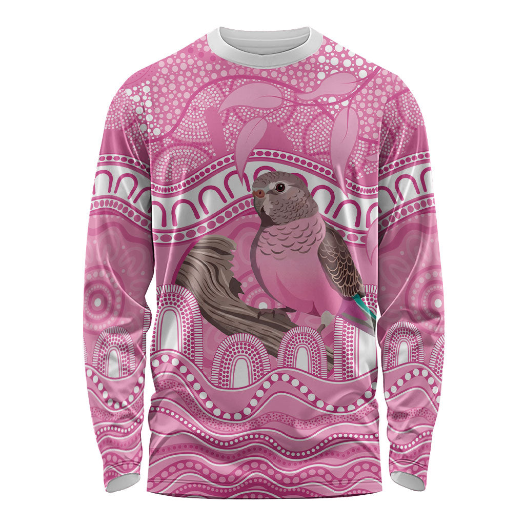 Indigenous Australia Bourkie Long Sleeve Shirt Aussie Bourke's Parrot Aboriginal Art