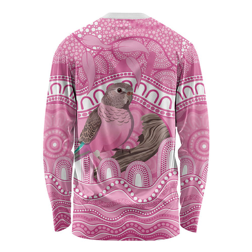 Indigenous Australia Bourkie Long Sleeve Shirt Aussie Bourke's Parrot Aboriginal Art